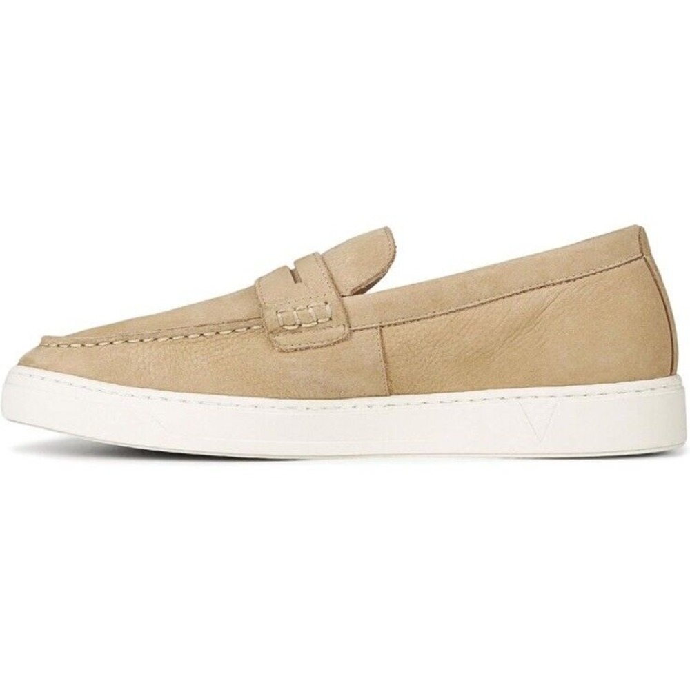 Vionic Loafer‎ Mens 12.5 WIDE Sand NUBUCK Leather Slip On Tan Shoe New